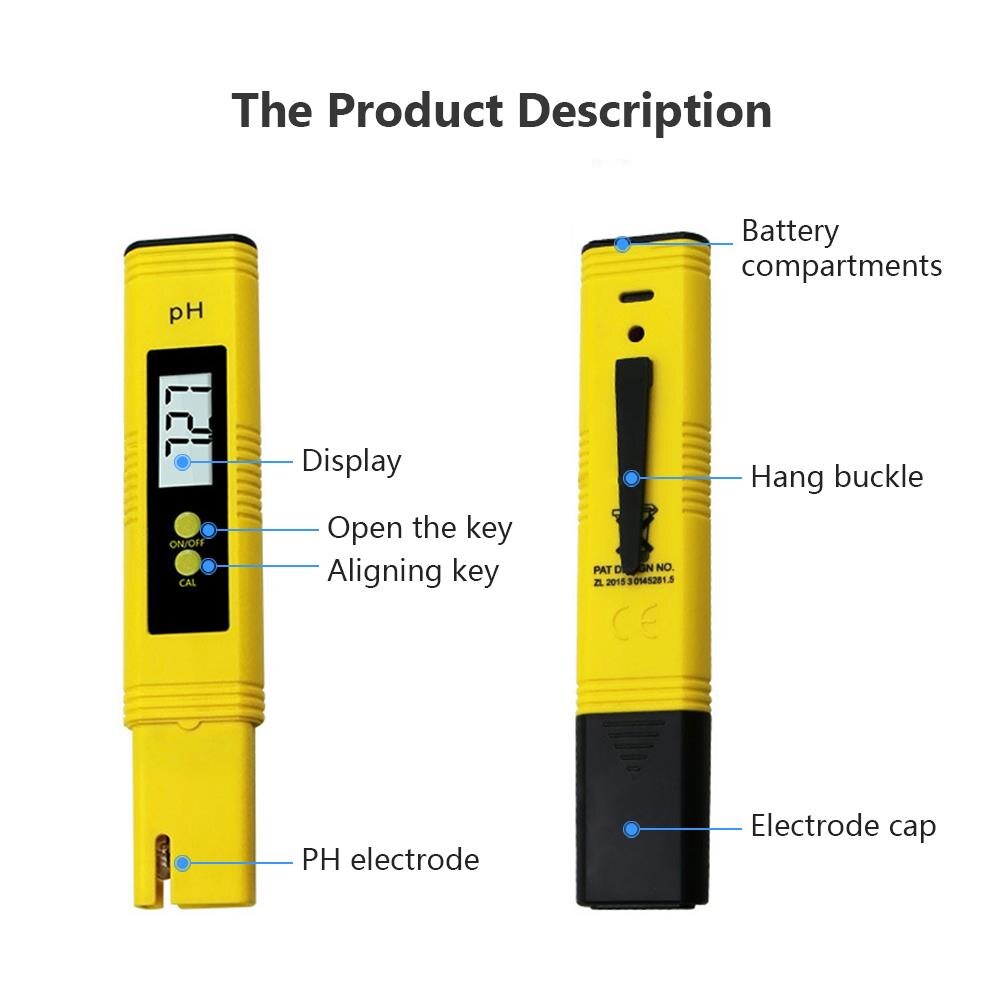 Digital PH Meter 0.01 PH Tester TDS Meter Water Acidity Test Tool Hydroponic Pool Pen With Backlight aquarium