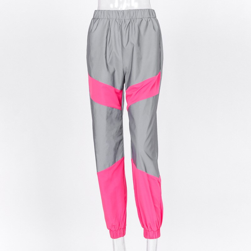 Hip Hop Costumes Lady Rose Red Reflective Pants Jazz Street Dance Clothing Rave Nightclub Singer Dj Ds Performance Wear DNV12334: Pants / L