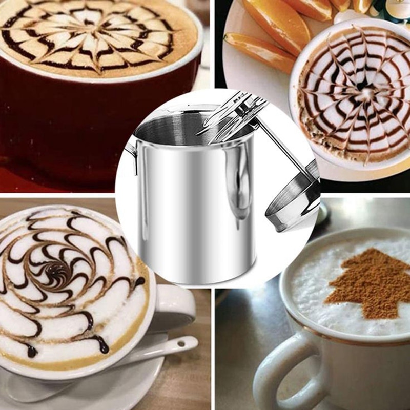 500ML Stainless Steel Milk Frother Manual Double Milk Frother Coffee Milk Frother