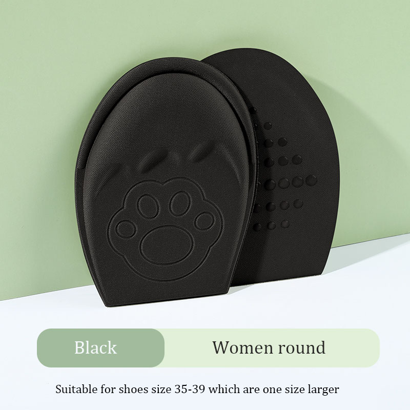 Hoge Hakken Voorvoet Pads Vrouwen Man Voet Pad Halve Inlegzolen voor Schoenen Antislip Anti-pijn Pijnbestrijding Zorg schoenmaat Reducer Inserts: Black