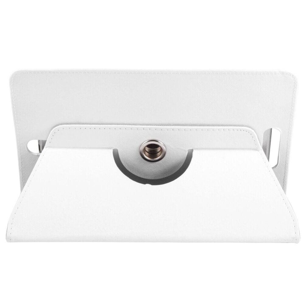 360 roterende smartcase 10 inch tablet leren hoes 4- hoekhaken roterende leren hoes waterdichte tablethoezen: Wit
