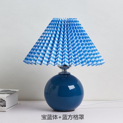 Europese moderne geplooide vouw led tafellampen slaapkamer bureaulamp hout rotan staande lamp studeerkamer leeshuis decoratie verlichtingsarmaturen: Stijl 6