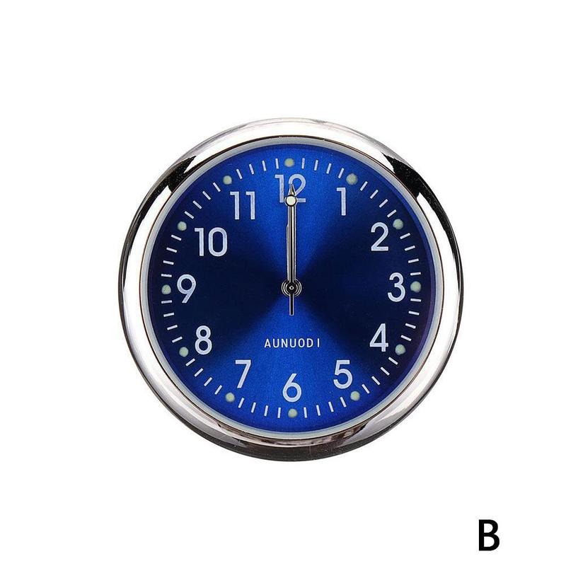 Pocket Small Mini Clock Car Dashboard Air Vent Stick-On Clock Quartz Analog Watch 4 Color Can Choose: B