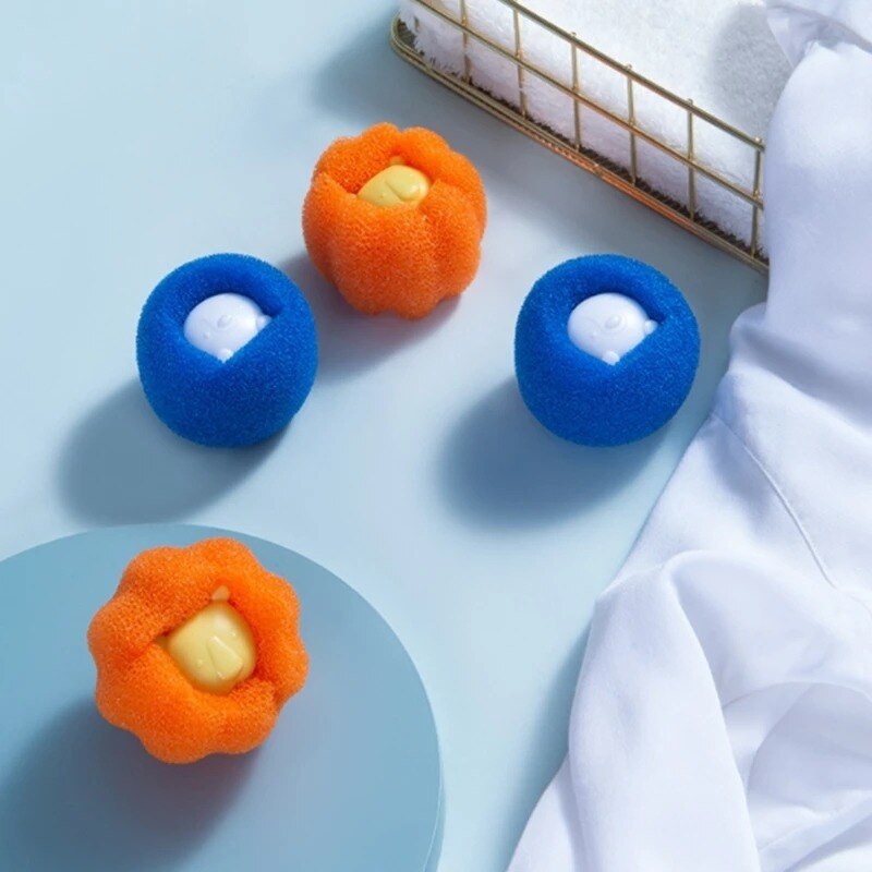 3Pcs Decontamination Laundry Ball Anti-winding Washing Machine Magic Washing Clothes Large Cleaning Ball Loofah Friction Ball