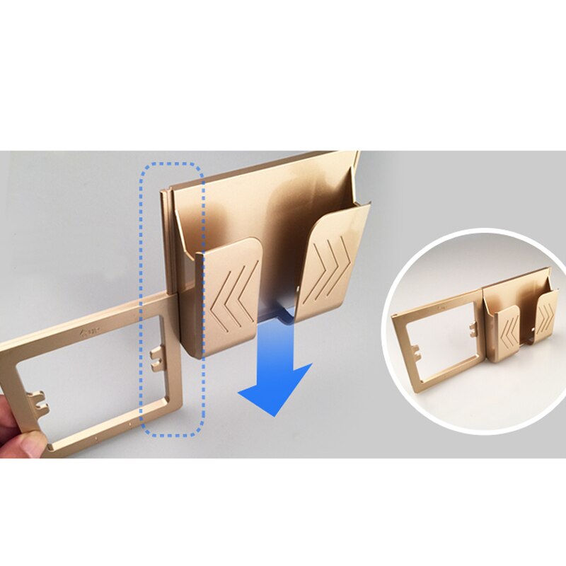 Esooli Black Grey Wall Socket Phone Holder Smartphone Accessories Stand Support For Mobile Phone One / Two Phone Holder