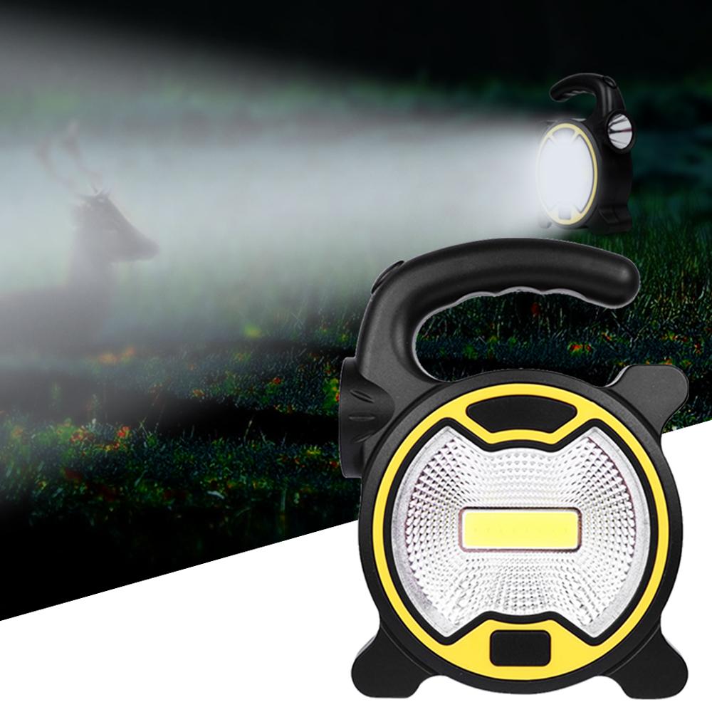 Mingray aa batteri bærbar spotlight 1w led og 3w cob arbejdslampe mini kraftigt håndtag lanterne camping fiskeri billig pris