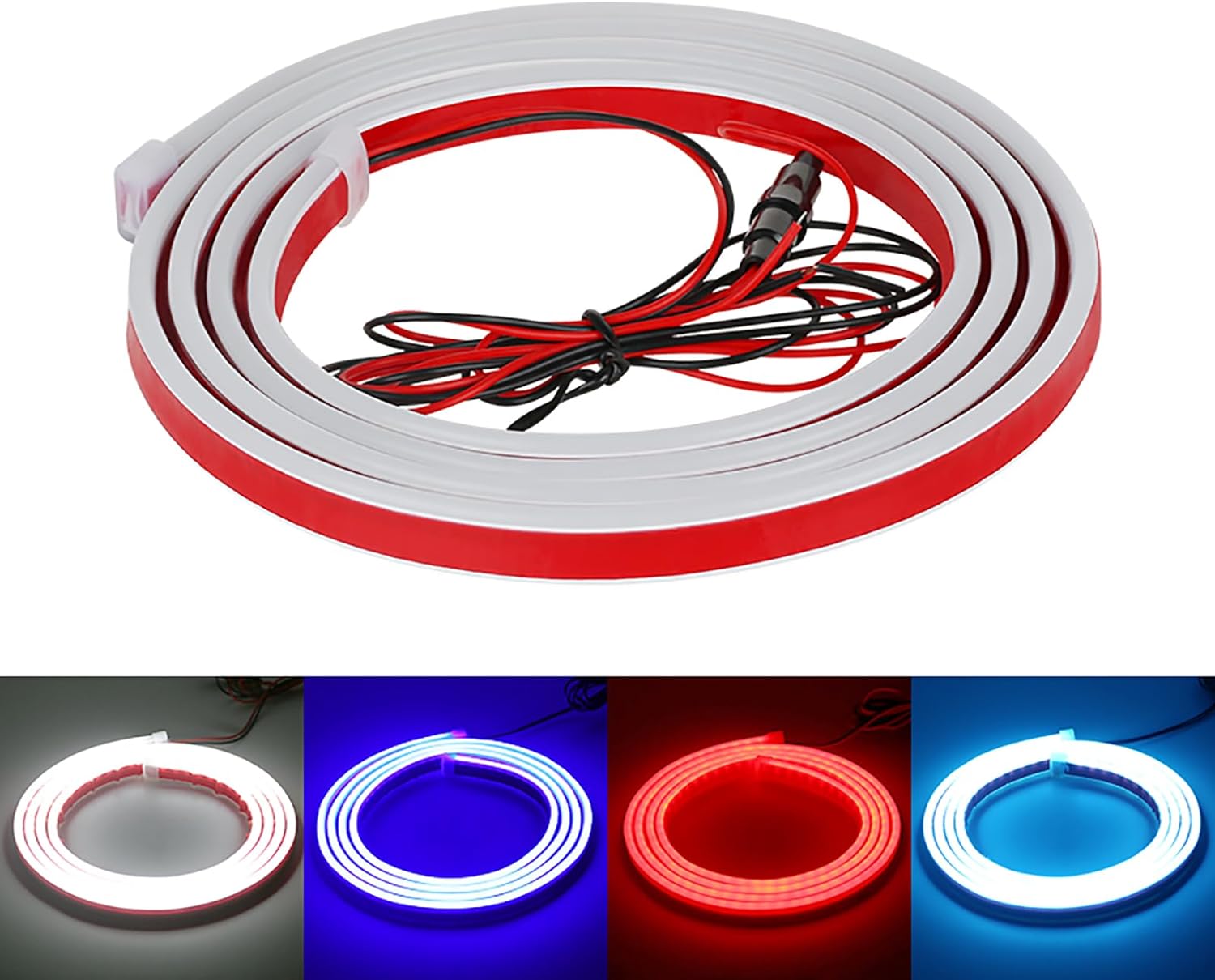 12V Autokap Dagrijverlichting Ambient Neon Lamp Strip Waterdichte Scan Verlichting Sfeer Achtergrondverlichting