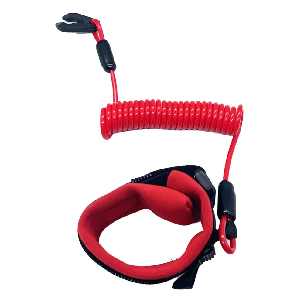 Bootmotor Noodveiligheidskoord Kill Stop Switch Lanyard Cord Rood Emergency Safety Lanyard Tool: Rood