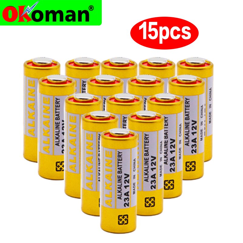 15 Pcs 23A Batterijen 12V Alarm-Remote Primaire Droge Alkaline Batterij 21/23 23GA A23 A-23 GP23A RV08 LRV08 E23A V23GA