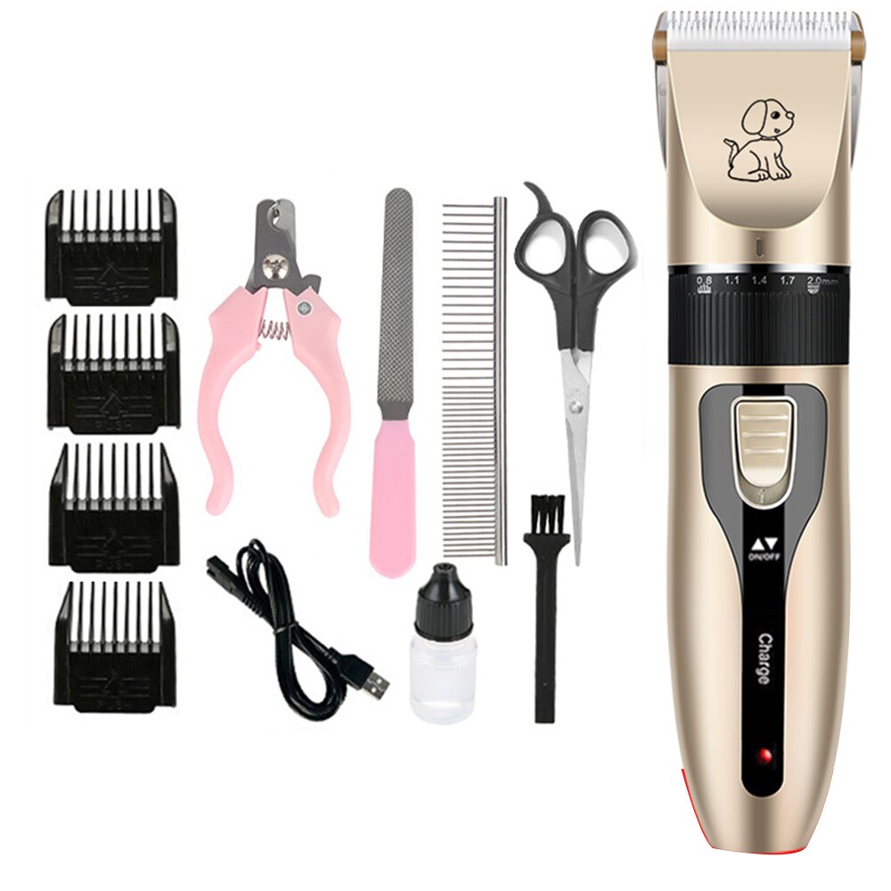 Dog Clippers Grooming Kit Electric Pet Clippers Low Noise Rechargeable Cordless Pet Hair Trimmer for Dogs Cats: 1