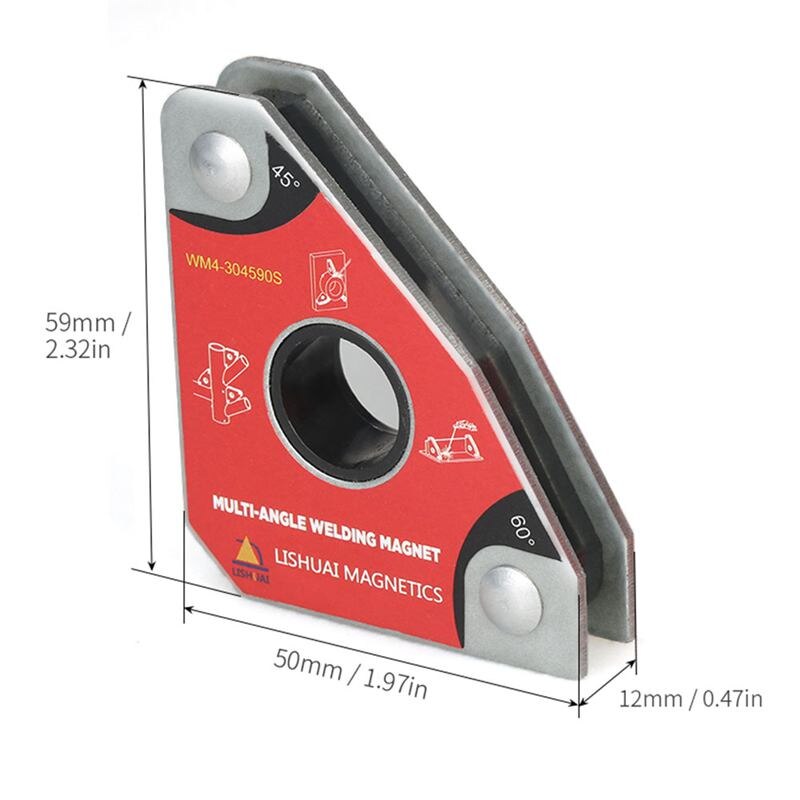 2pcs Multi-angle Mini Welding Magnets Neodymium Clamp Holder Never Degaussing Lifting Welding Positioner 30 60 45 90 degrees
