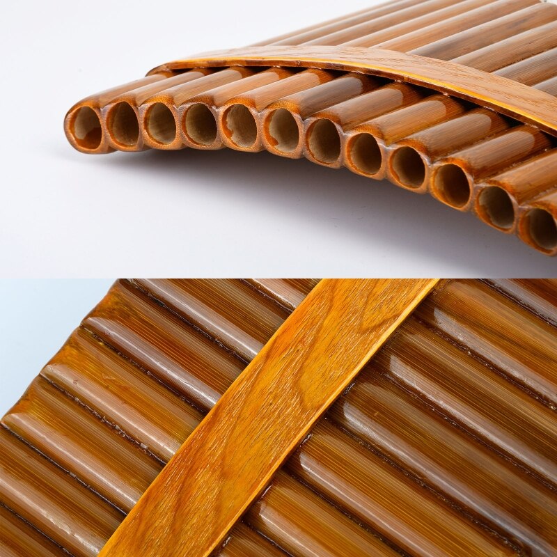 Chinese G Wrench Flute Xiao Pan Flute Folk Musical Instruments Pan Flute 15 Natural Bamboo Pipes Wind Instrument Slipper 24BD