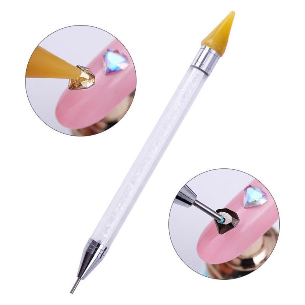 Dual-ended Puntjes Pen Nail Art Rhinestone Picker Wax Potlood Crystal Bead