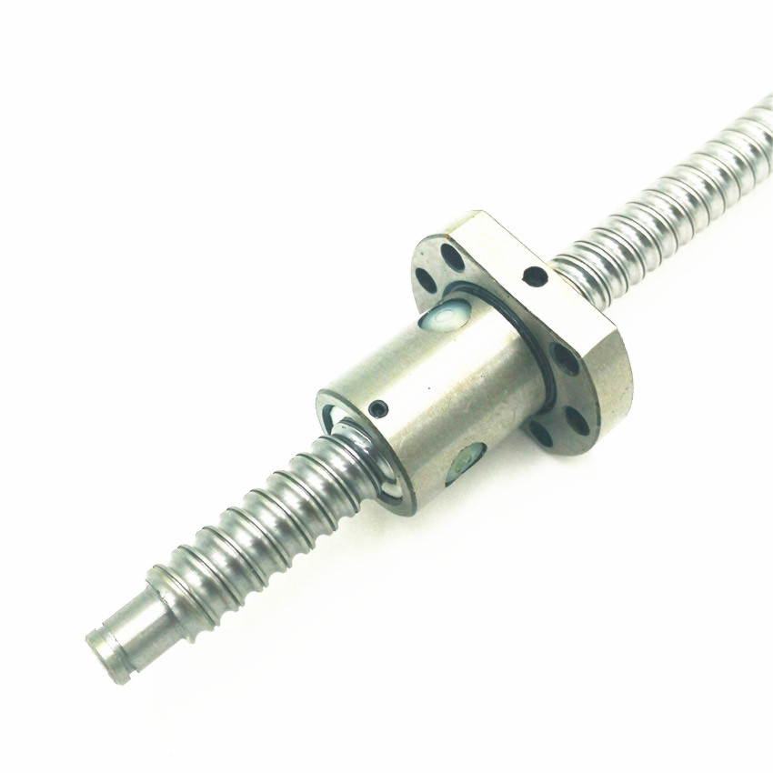 Bearbetad 1204 kulskruv rullad  c7 kulskruv sfu 1204 150 200 250 300 350 400 450 500 550 600 650 mm för cnc delar