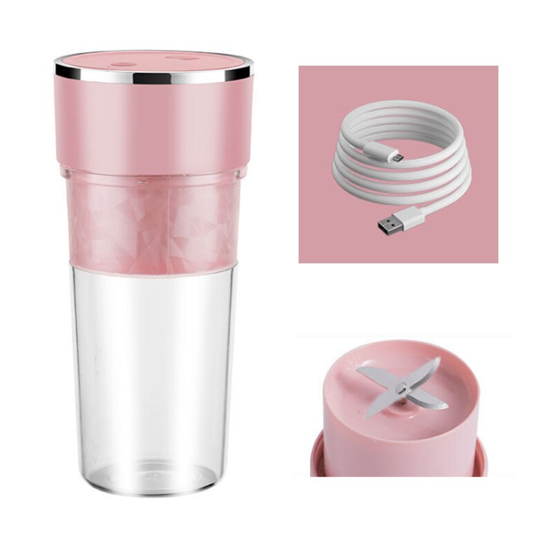 Cup Juicer Portable USB Charging Mini Juicer Small Juicer Four-Leaf Electric Juicer Built-In Battery Simple Operation