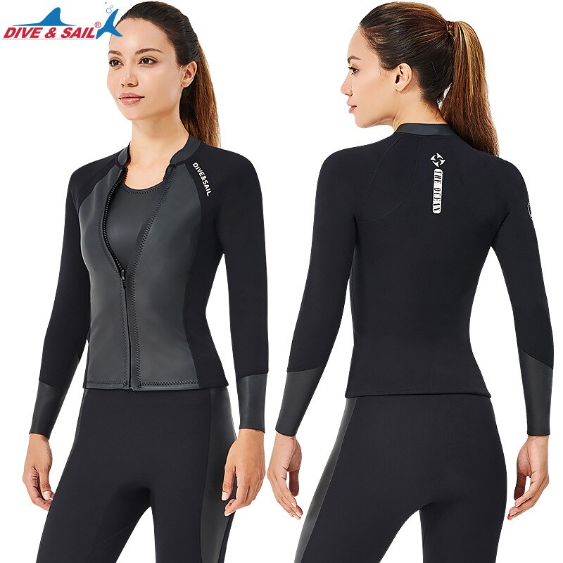 DIVE&amp;SAIL 2MM Leather Neoprene Diving Suit Men&#39;s Split Warm Snorkeling Wetsuit Pants Female Plus Size Cold-proof Surfing Suit