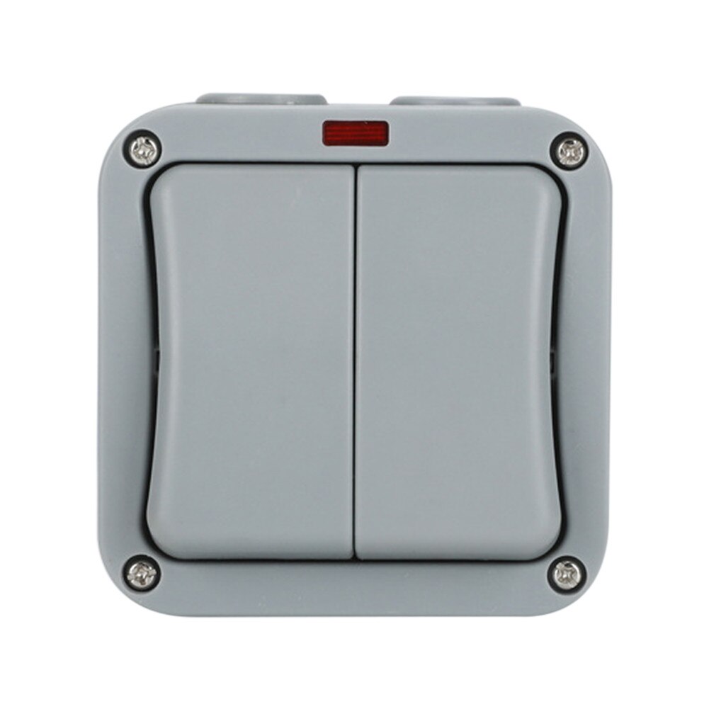 IP65 Switch Windproof Waterproof Single And Double Channel Waterproof Switch For Kitchen, Bathroom, Swimming Pool Switch: B