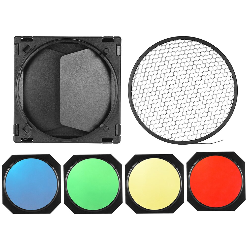 Four-Leaf Light Barrier Flashlight Barrier with Honeycomb Red / Yellow / Blue / Green Four-Color Film