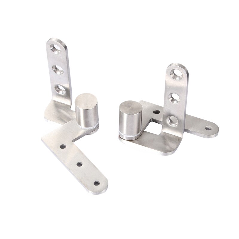 2 Stks/set Roestvrij Staal Verborgen Revolving Deur Pivot Scharnier Geborstelde Afwerking: 80X80