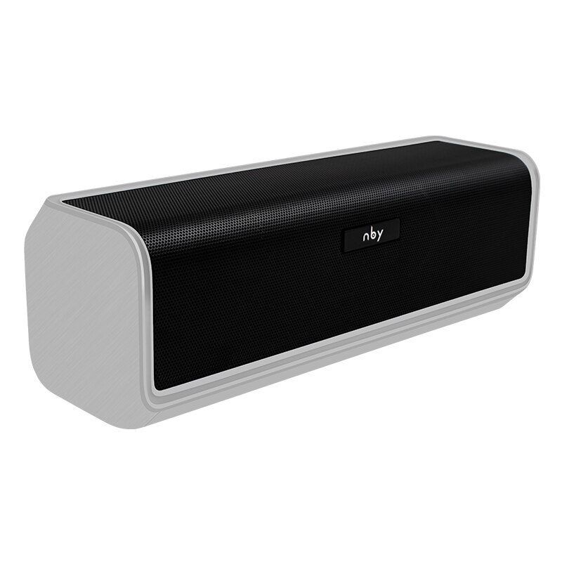 NBY 6690 Bluetooth Speaker Portable Wireless Speaker 5W Geluid Systeem 3D Stereo Muziek Surround Subwoofer met Mic TF Card FM AUX: SILVER