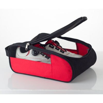 Bolsa de zapatos de Golf para hombre, paquete de zapatos de viaje para recibir, zapatillas de Golf para correr, ropa de Golf para hombre: black red  C