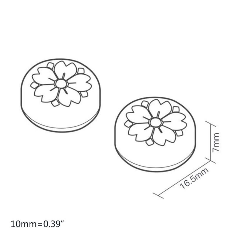 4 stk cherry blossoms joystick deksel tommel silikon caps for nin-tendo switch lite håndtak beskyttelsesdeksel tilbehør  x6hb