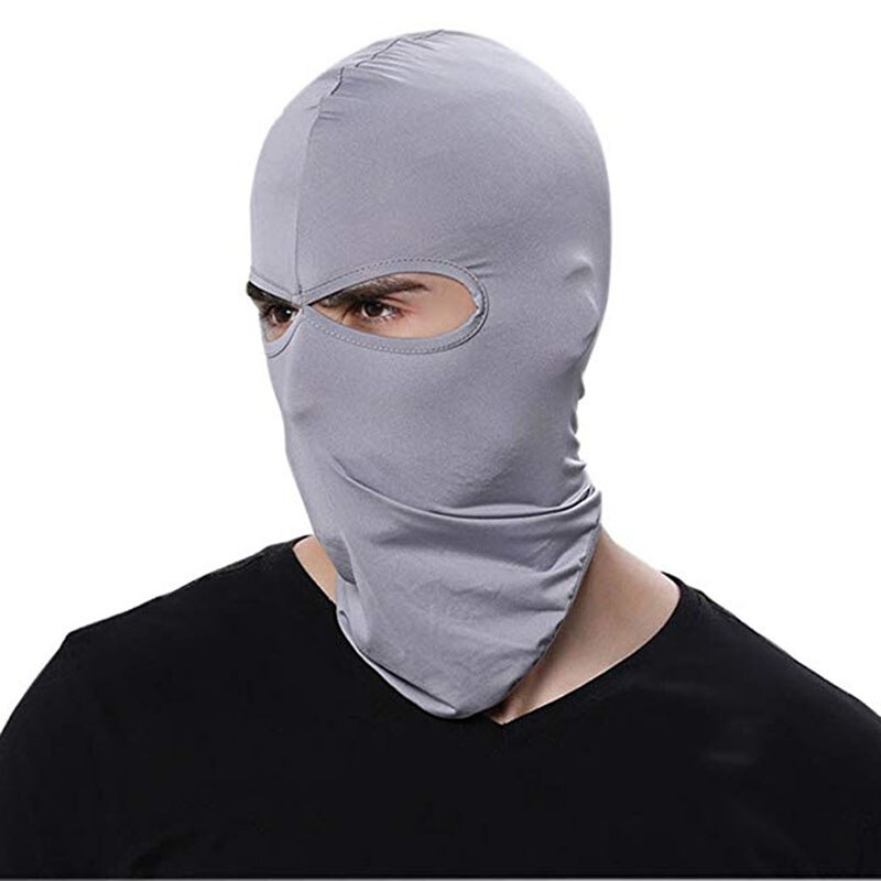 Mascarillas para la cara de la motocicleta pasamontañas de protección para el sol de la motocicleta: light gray