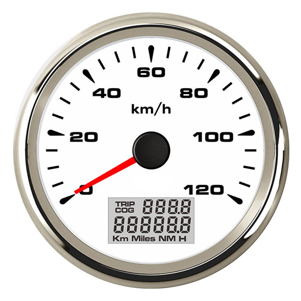 85 Mm Gps Snelheidsmeters 0-200 Km/h Waterdichte Gps Snelheid Kilometerteller Meters Trip Meter Voor Auto Vrachtwagen Motorfiets 9 -32V 8 Kleur Licht: WS 120kmh