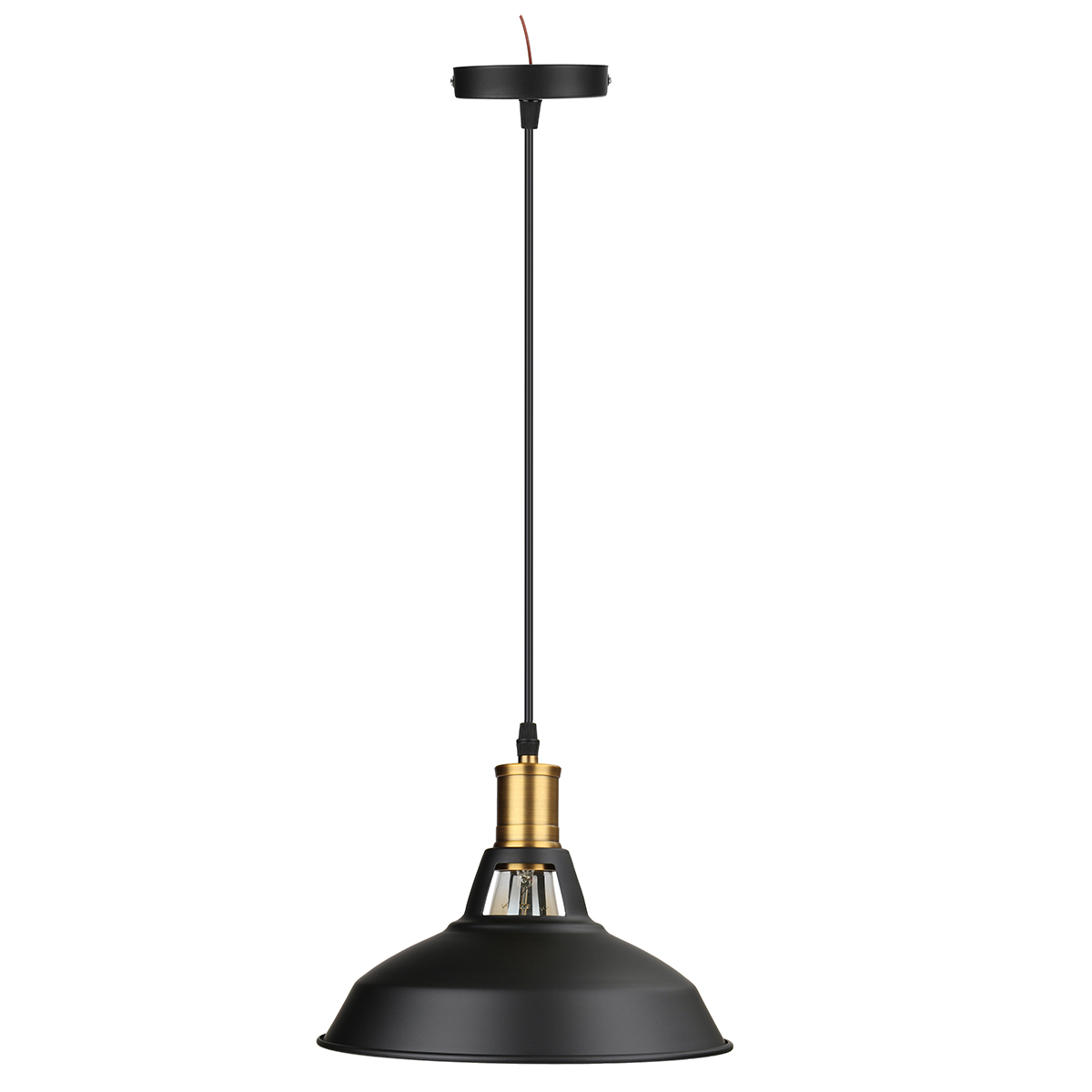 Justerbare retro pendler loft pendler hængende lampe hjem decomodern pendler loftslamper: Sort