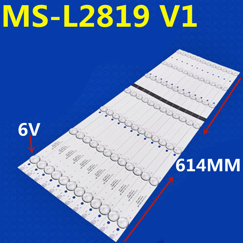 12 Stuks Led Backlight Strip MS-L2819 V1 55d6b7cx61518 Voor 65 Smx6566usm Skytech ST-6550US Celed650219b6 65sua2505 65sua2525