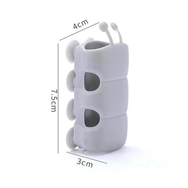 Caterpillar insecte forme pluie pomme de douche support de support fixe chauffe tasse Base eau cadre Silicone buse d'aspiration salle de bain soutien-gorge N1I4