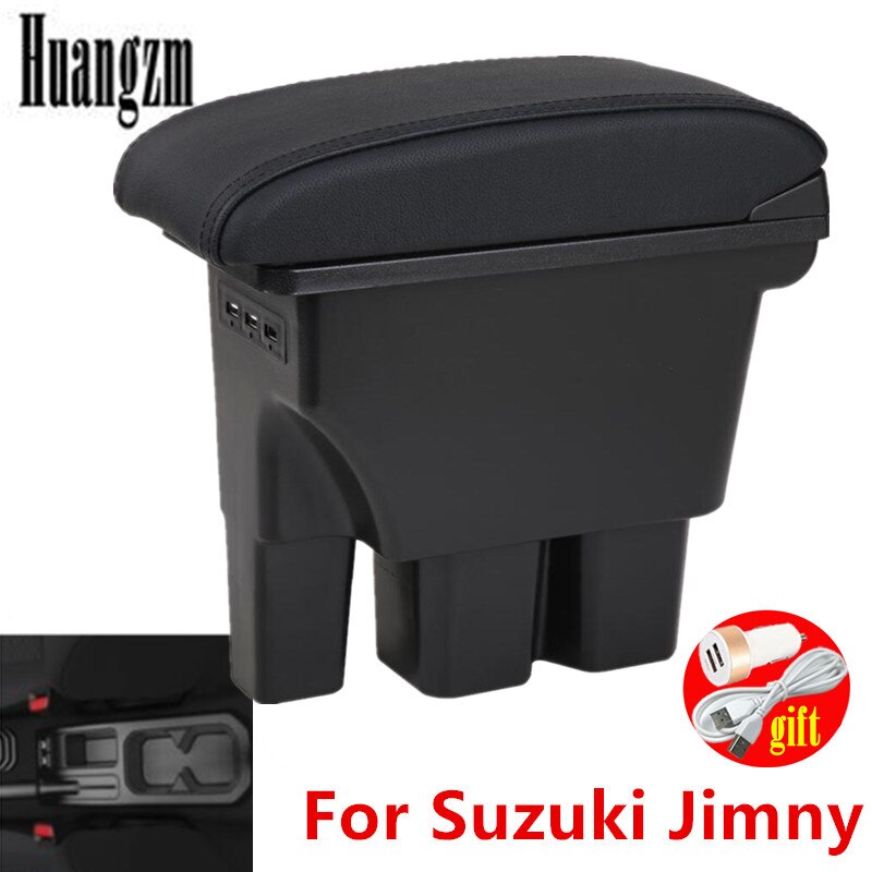 Für Suzuki Jimny Armlehne Jimny JB74 doppel-schicht versenkbare mit USB LED licht Auto Armlehne Kasten