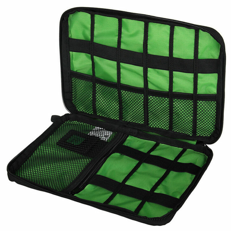 1pc rejseelektronik kabel organizer taske bærbar opbevaringstaske til mobiltelefon harddisk ledninger usb kabler oplader organizer