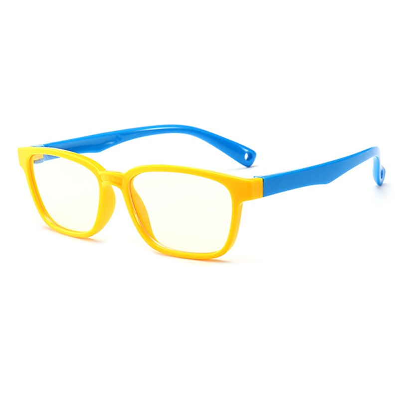 Børns optiske briller, der kan bøjes i et stykke, sikre briller, almindeligt spejl, anti-blåt lys, silikone beskyttelsesbriller: Hl