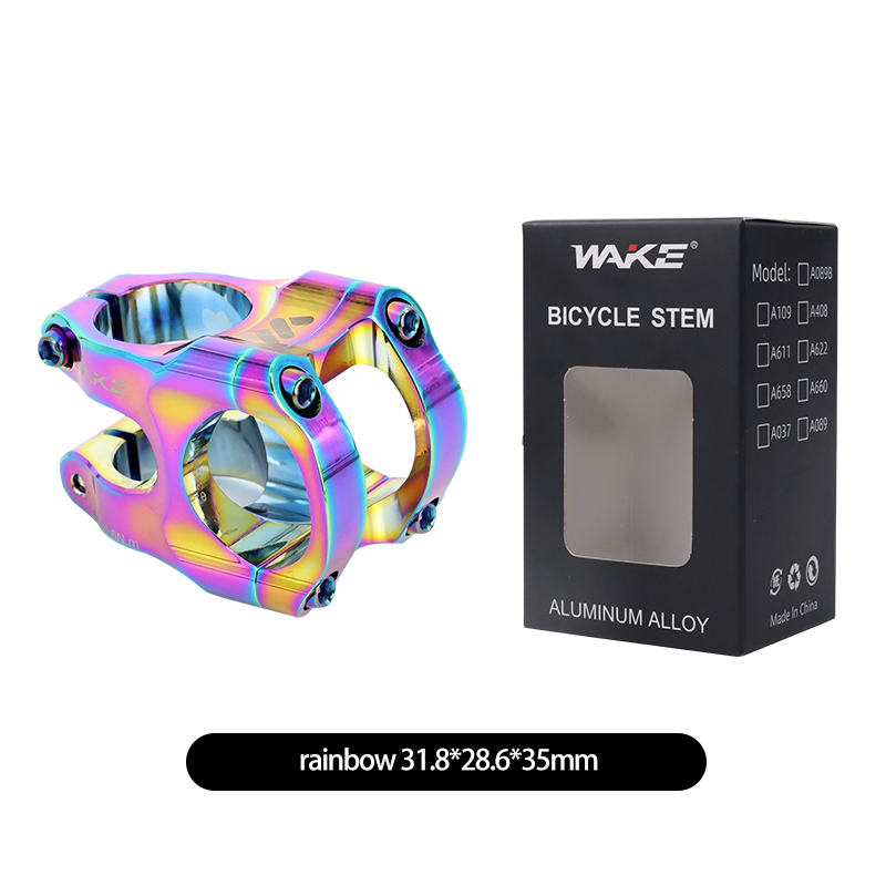 Wake Mtb Power Stem bicicleta de carretera puente de bicicleta de montaña potencia corta 31,8mm 35mm mesa de manillar de carretera vástago ajustable Riser ciclismo: Multicolor