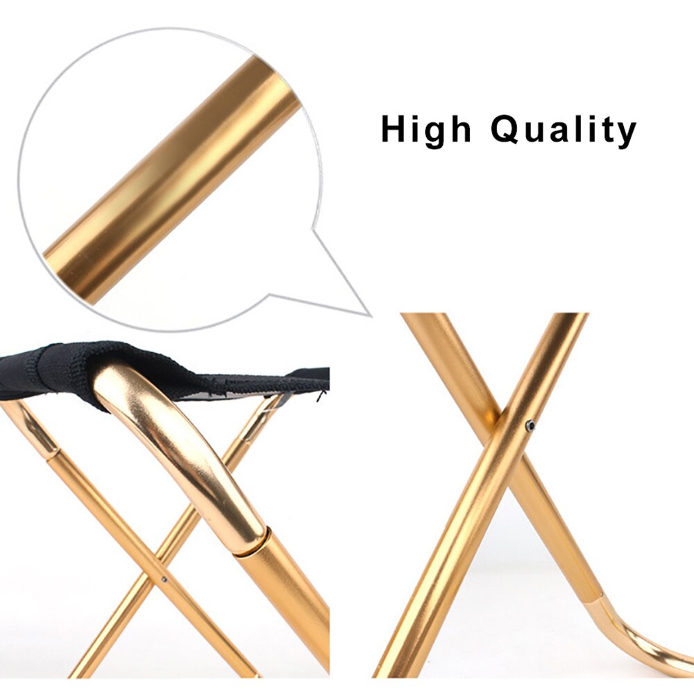 Camp Stool Outdoor Compact Portable Aluminium Alloy Folding Fishing Stool Collapsible Camping Seats Hiking Stool Can Be Folded