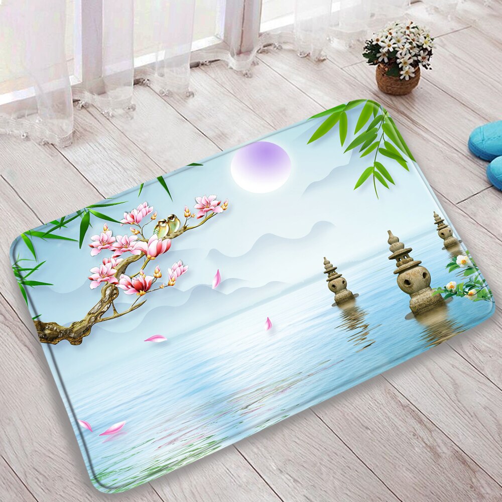 Grn Bambus Zen Stein Lotus Schlecht Matten Chines...  Grandado