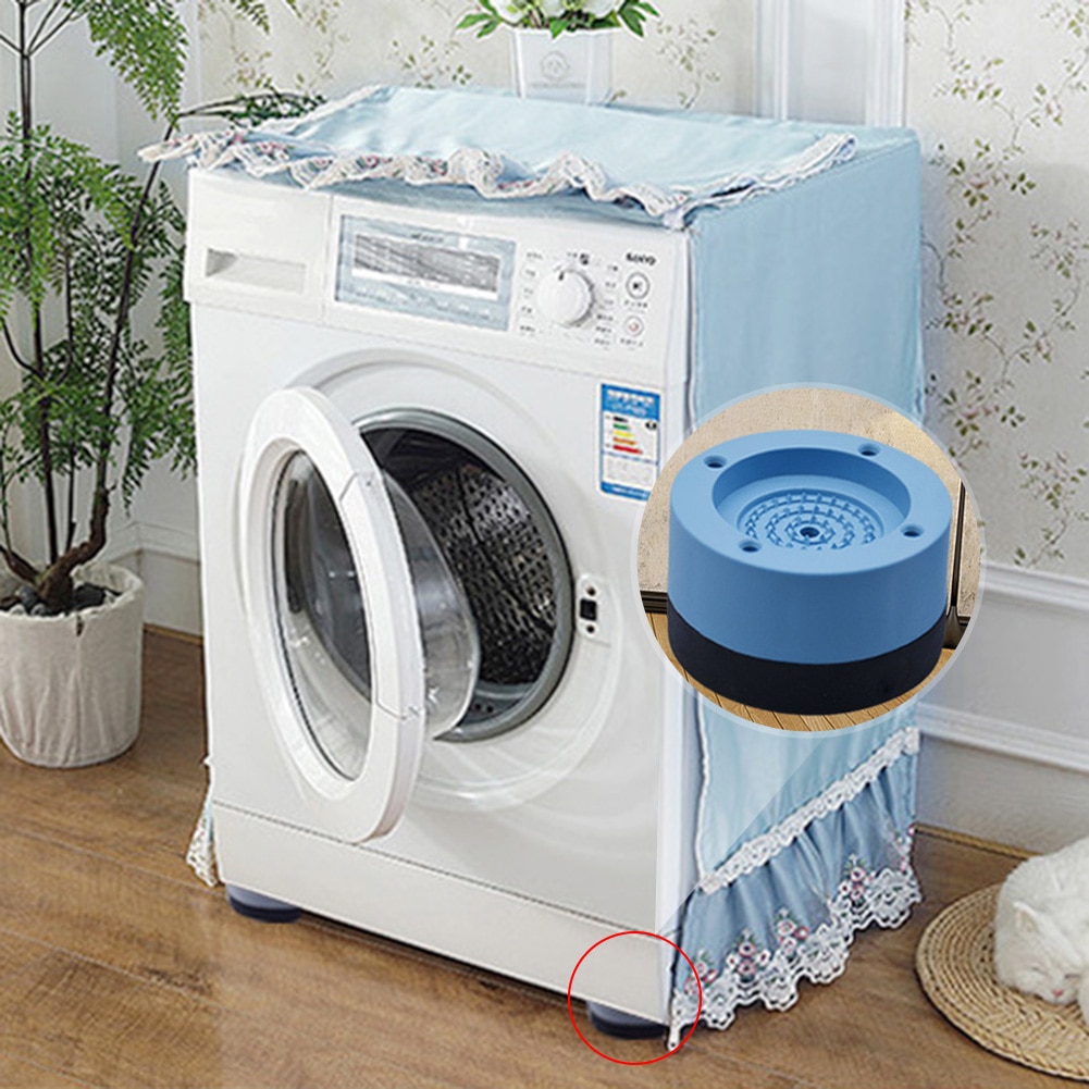 Skridsikker og støjreducerende vaskemaskine fødder pad 4 stk / sæt husholdnings antivibrationsfod bundmåtte 4 stk / sæt møbelrulle