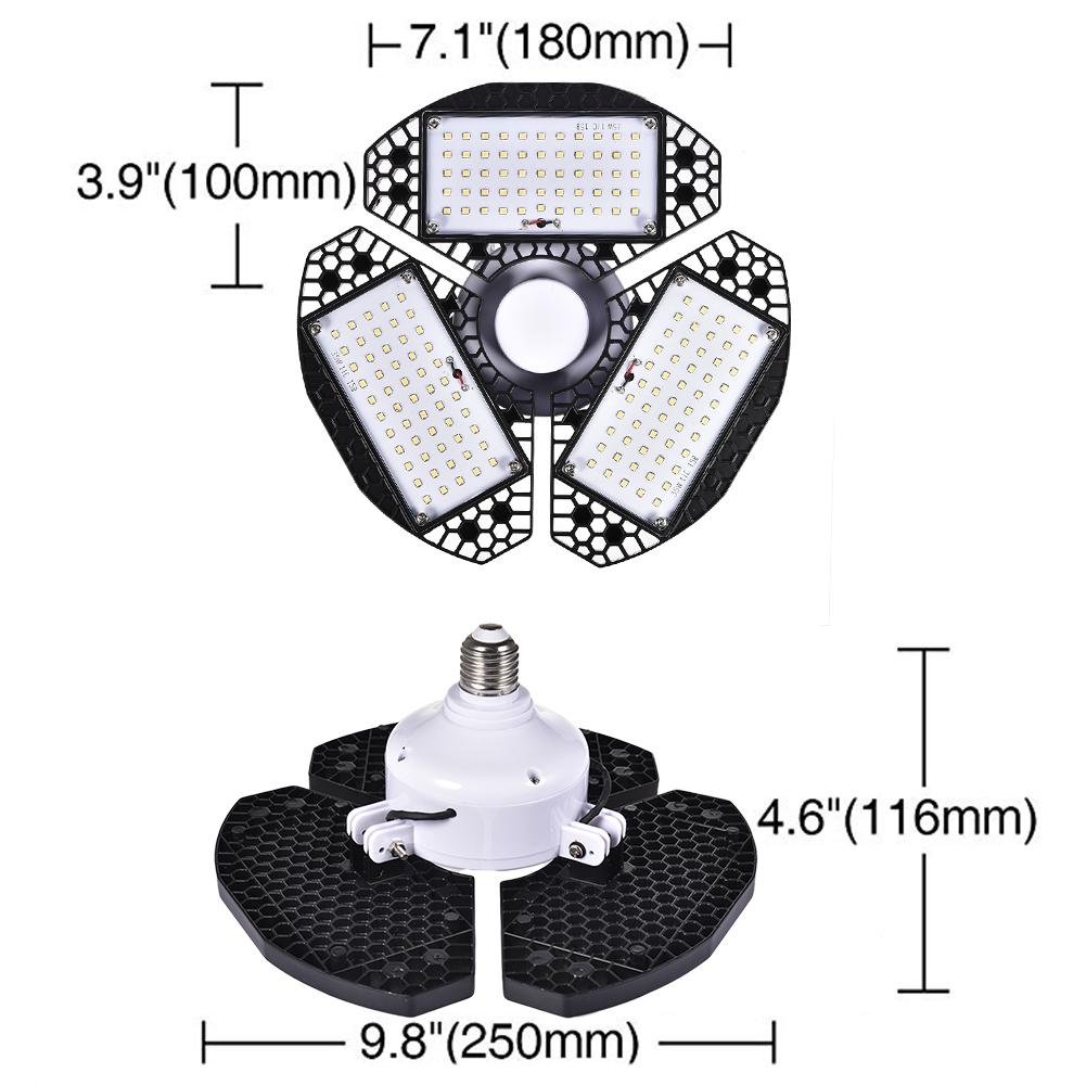 Led lampe de Garage déformer industrie lampe E27/E26 haute baie lumière 60/100W atelier Parking étanche entrepôt plafonnier 85-265v