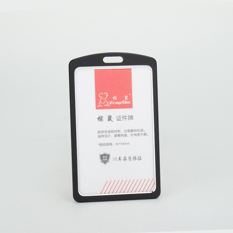 ZONGSHU Medium Luftfahrt Aluminium Legierung Schreiber Id Karte Halter Multi Bunte Aussteller Woker Identifikation Name Karte Abzeichen Abdeckung: black without rope