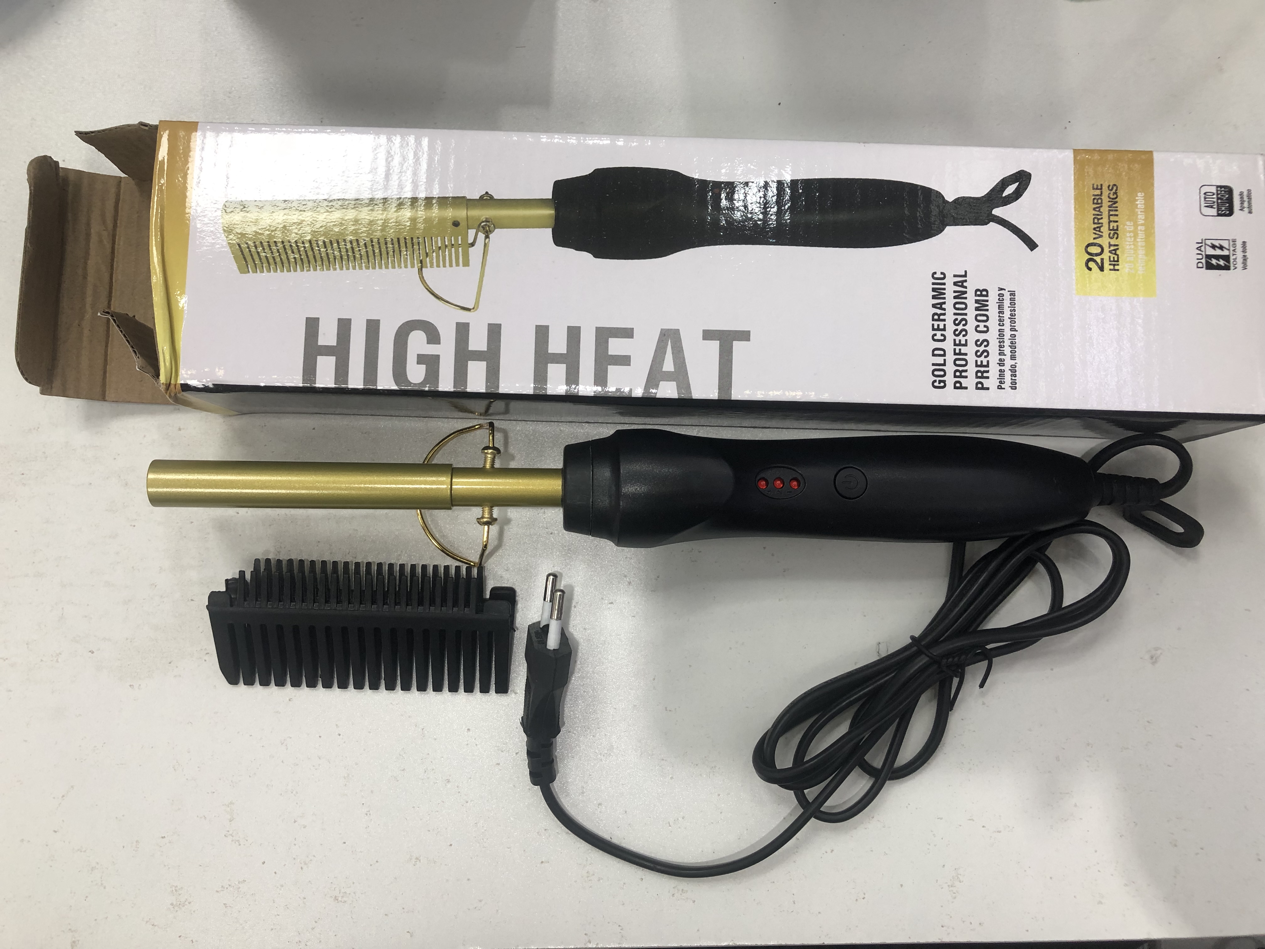 Elektryczny grzebień grzewczy Prostownica robić włosów Grzebienie robić prasowania na mokro i na sucho Szczotka robić prostowania włosów Narzędzia robić stylizacji włosów