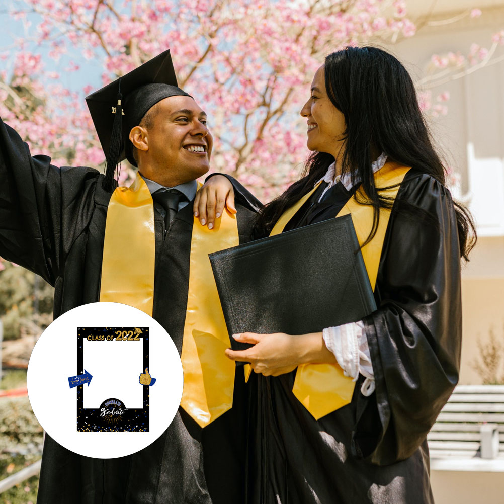 Graduation Photo Booth Frame Party Decorations Class of 2022 Grad Graduated Supplies Photo Booth