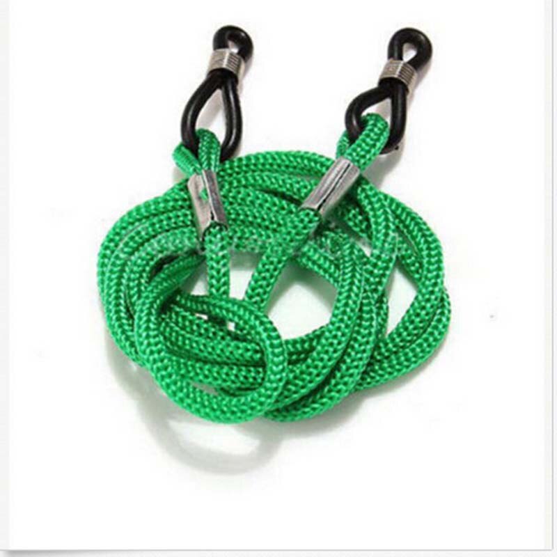 Óculos de sol ajustável, cordão de pescoço, esportes, corda, suporte de cordão: green