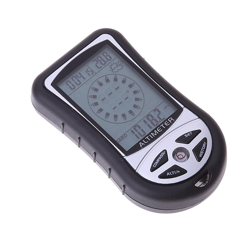 Barometer 8-in-1 Handheld Barometric Pressure Tester with Backlit, Altimeter Weather Forecast Barometer Compass Testing Clock