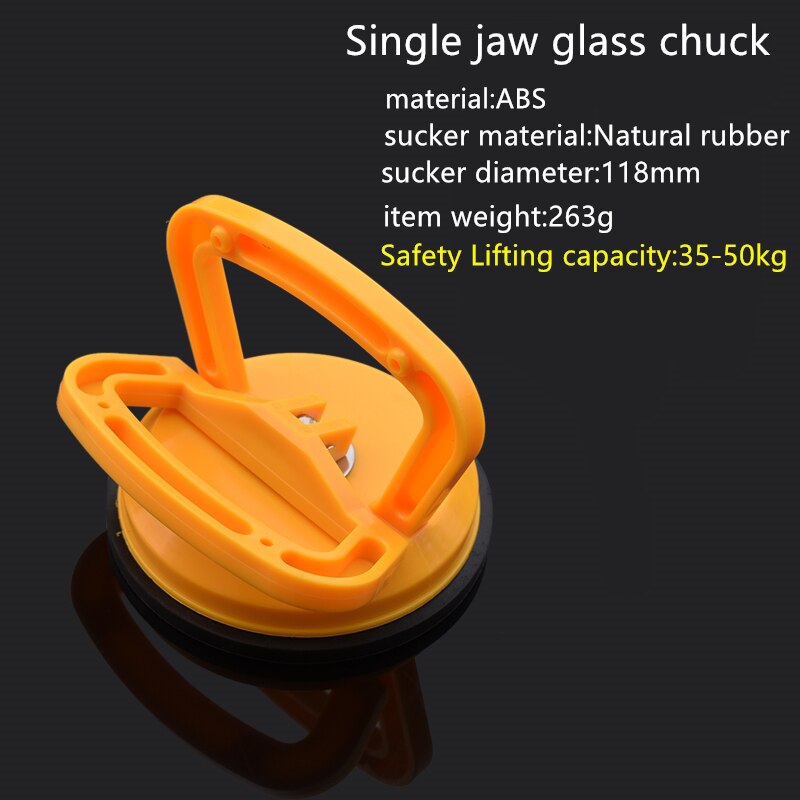 50-145kg glas sugekop aluminiumslegering gummi sugekop super suge glas fliser gulv bæreværktøj løfteholder sugere: Abs den ene kæbe