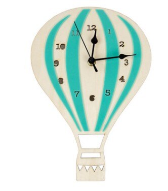 Relojes de pared de madera grandes y silenciosos de estilo nórdico, reloj de pared Digital sin tictac para el hogar, guardería, desván, accesorios de decoración de guardería: green