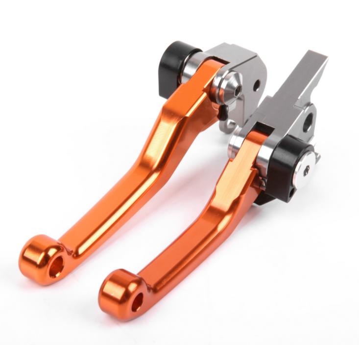 CNC Kytkin- ja Jarrukahvat TM EN/MX 250 Fi - T6061-T6 Alumiini: Oranssi