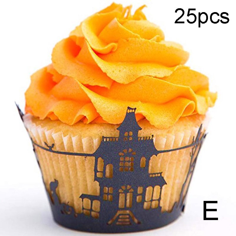 25 sets/muffin cake cupcakes modellering eyeliner cake bakken cake box party cup doos cake tray mold decoratie toolsMK: E