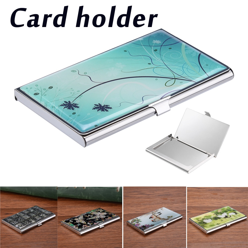 Slim Card Pack Credit Card Holder Bank Metal Check Sleeve Dedicated Antimagnetic Women Choked Cover 812