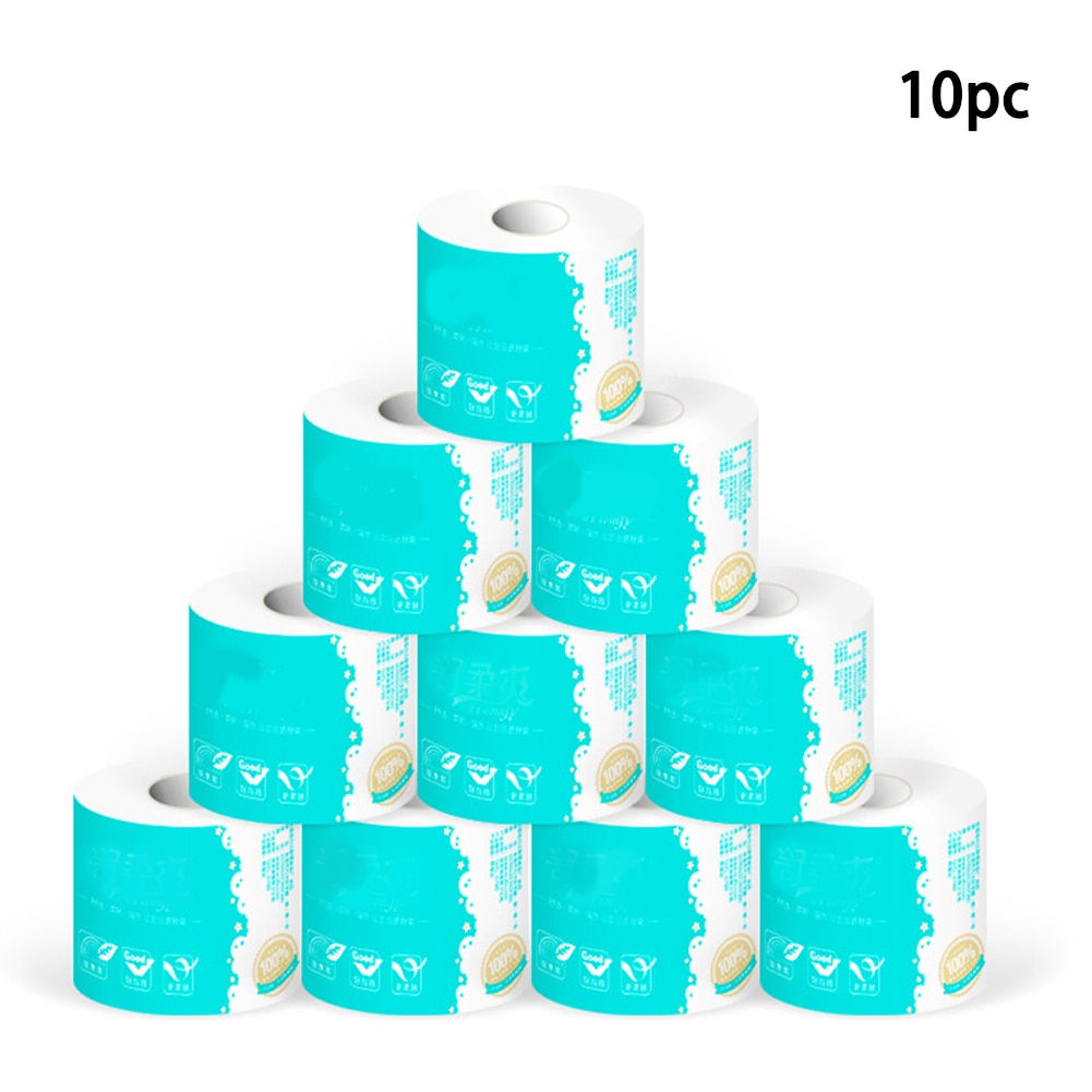 10 rollos de papel higiénico patrón de papel 4 capas papel puro rollo papel baño protección del medio ambiente bebé limpieza papel